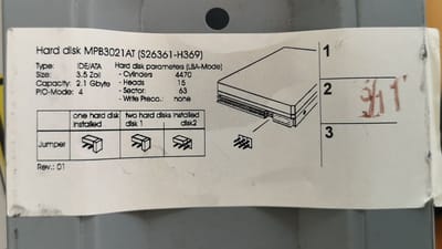 HDD Fujitsu MPB3021AT